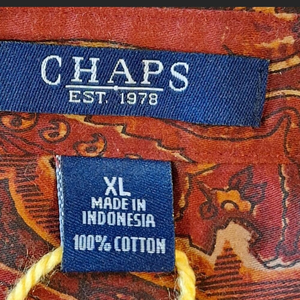 Chaps, paisley blouse in fall colors, size extra large - Picture 5 of 5